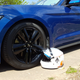 With the lowered suspension.